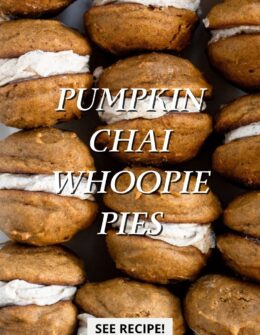 A closeup overhead image of rows of pumpkin whoopie pies.
