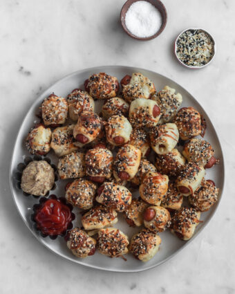 Pigs in a Blanket with Everything Bagel Spice & Parmesan | Serendipity by Sara Lynn