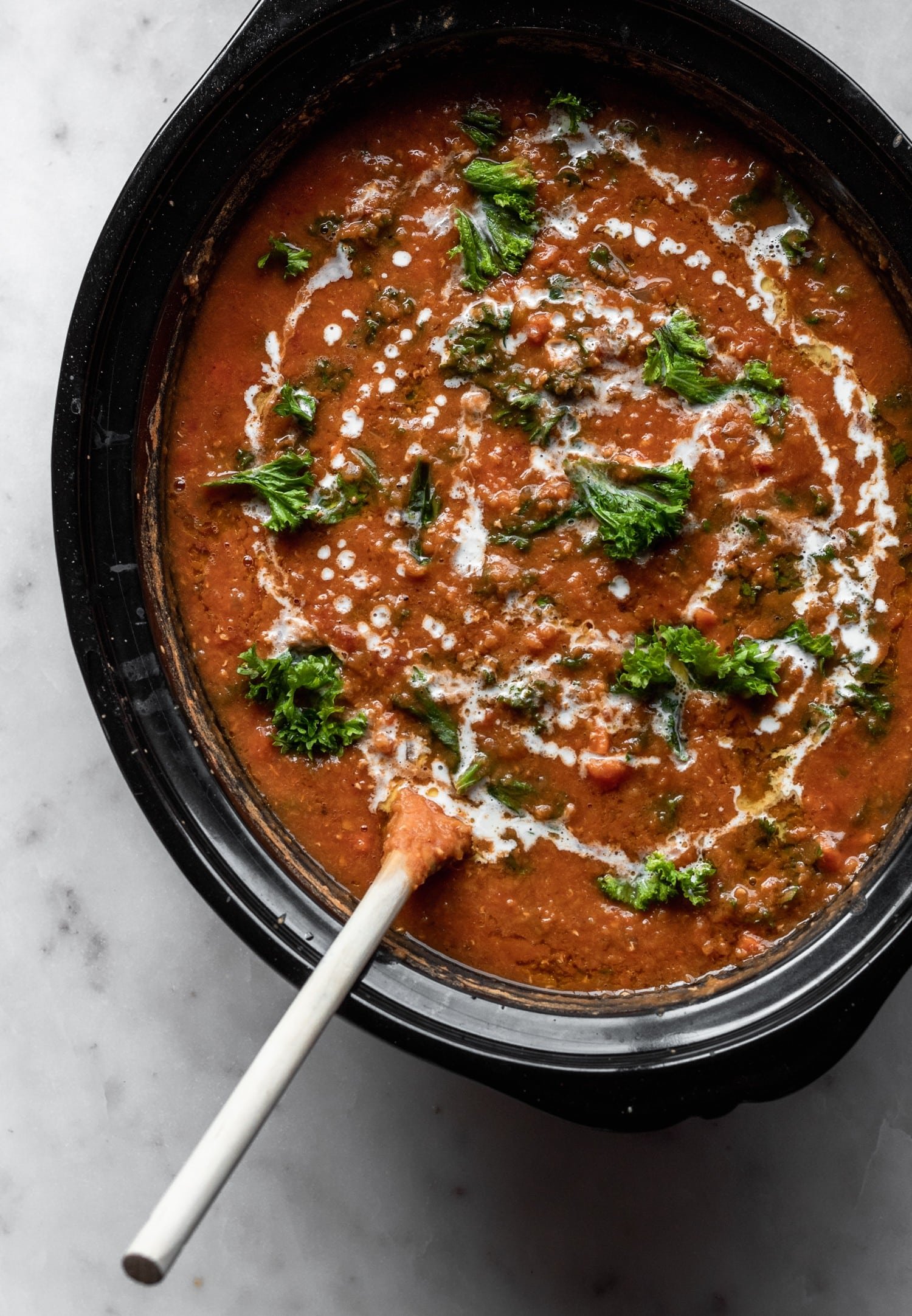 Slow cooker lentil stew