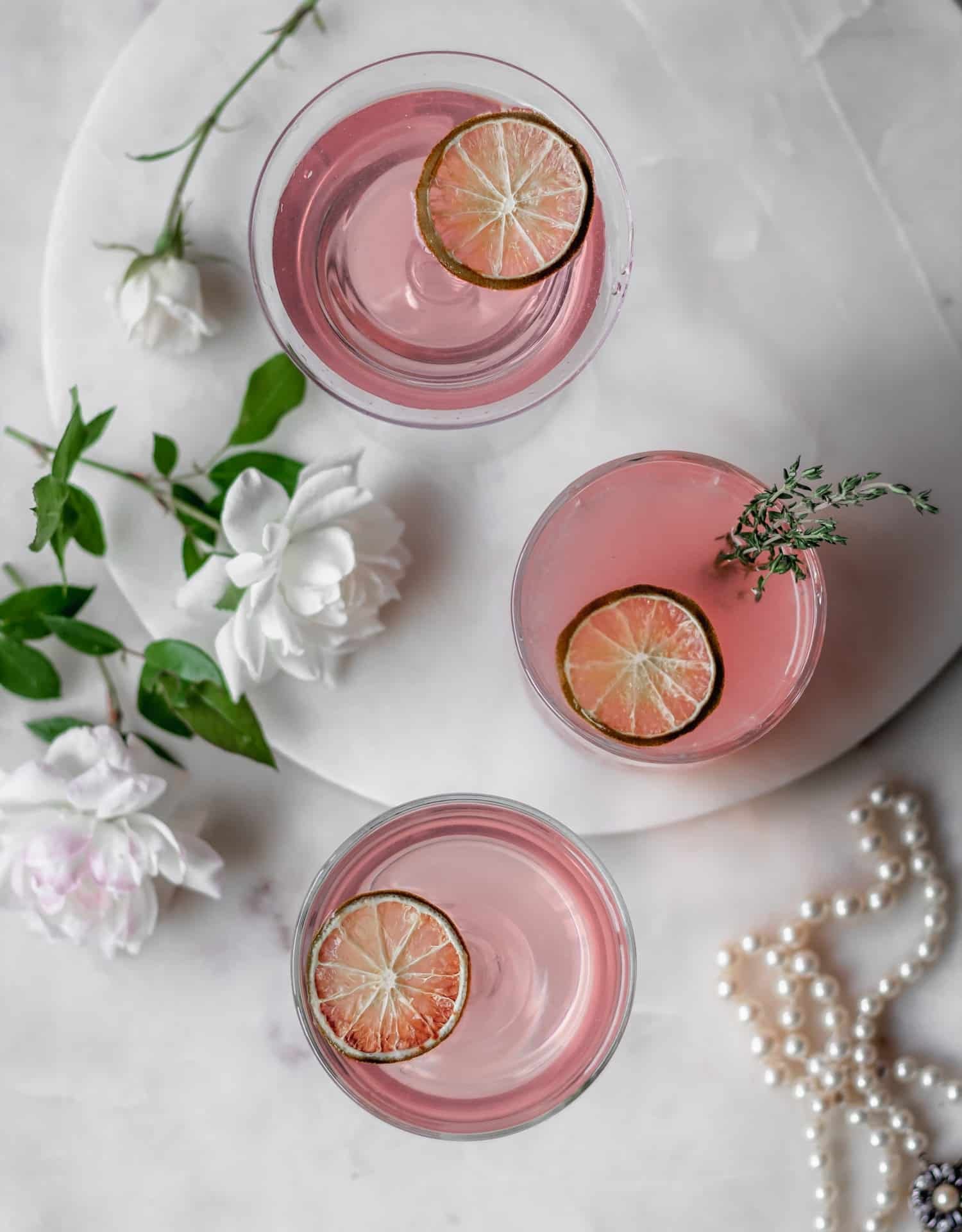 Pink cocktails with vodka.