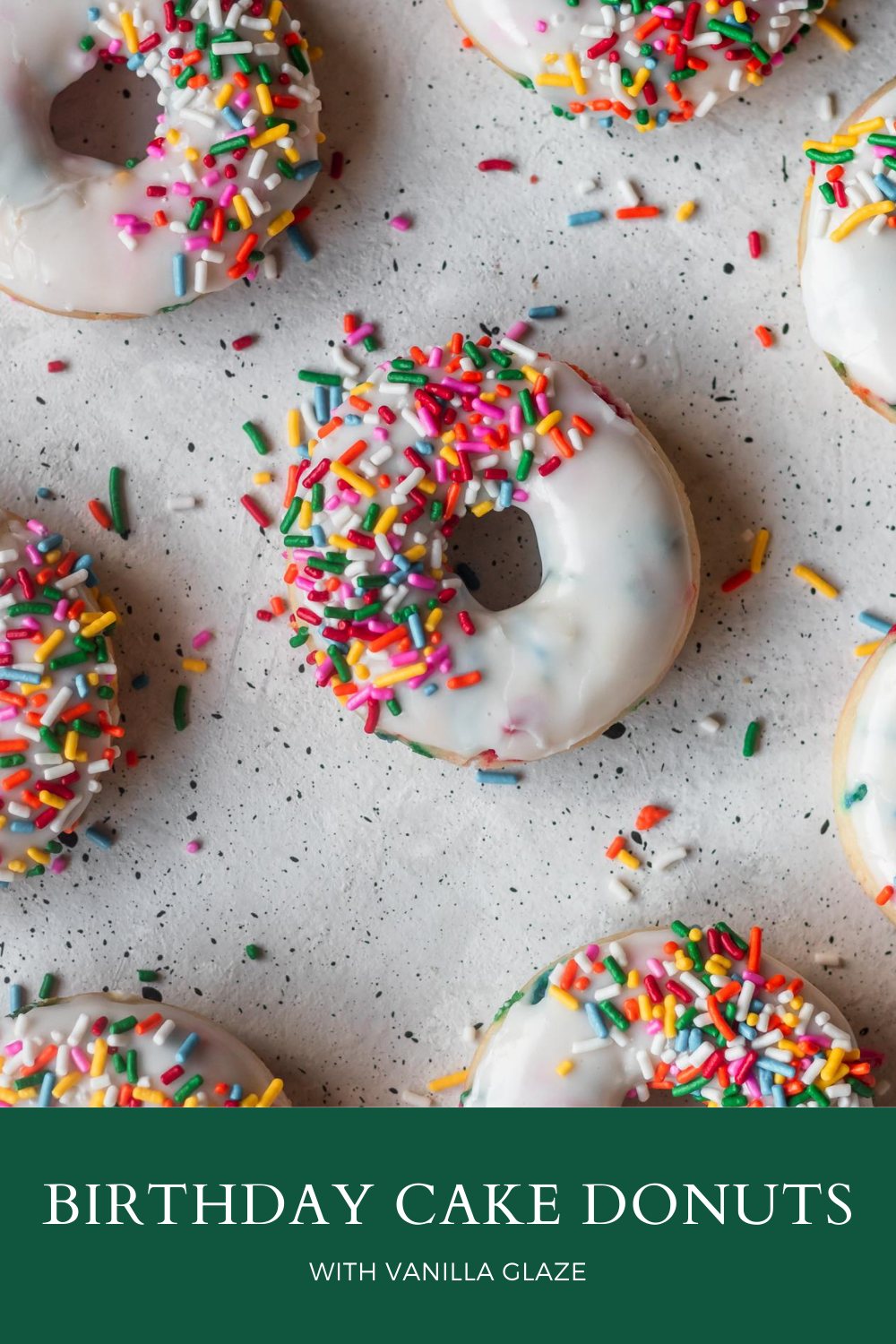 Birthday Cake Donuts with Vanilla Glaze | Serendipity by Sara Lynn