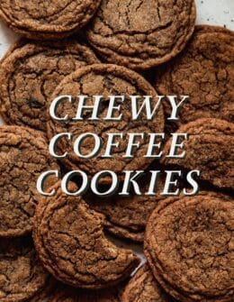 A pile of chewy coffee cookies.
