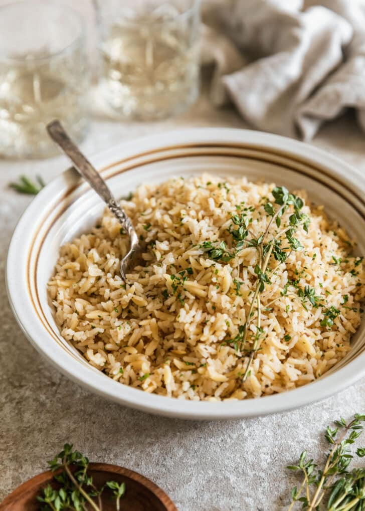 Simple Rice Pilaf with Orzo • Sunday Table