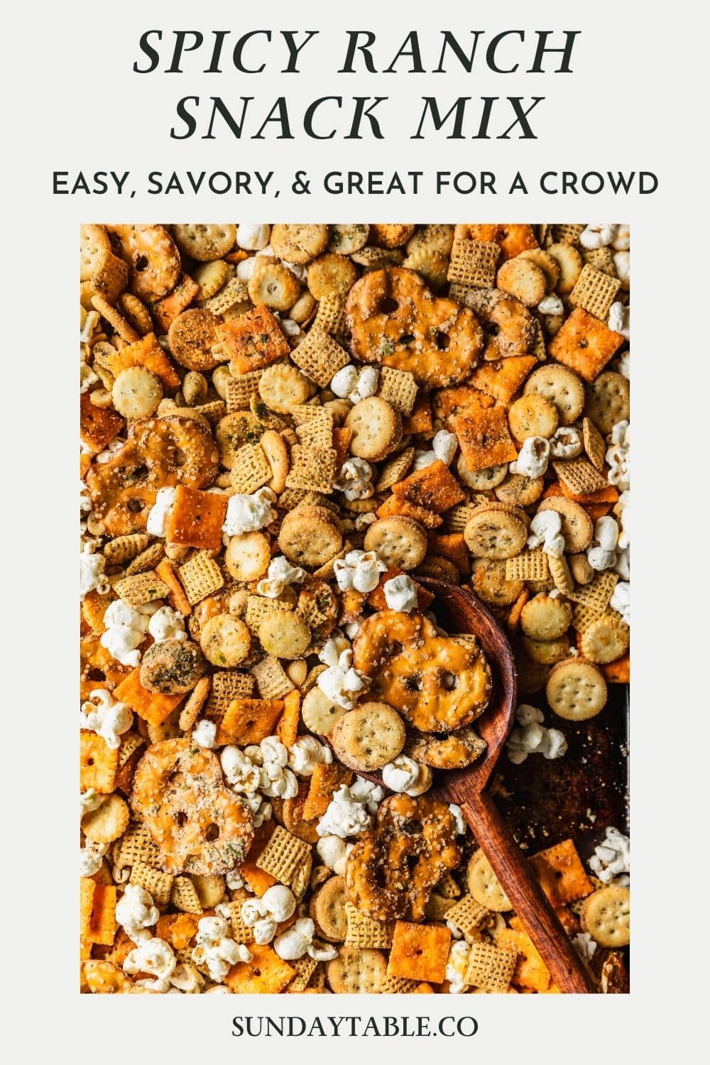 The Best Spicy Ranch Snack Mix • Sunday Table