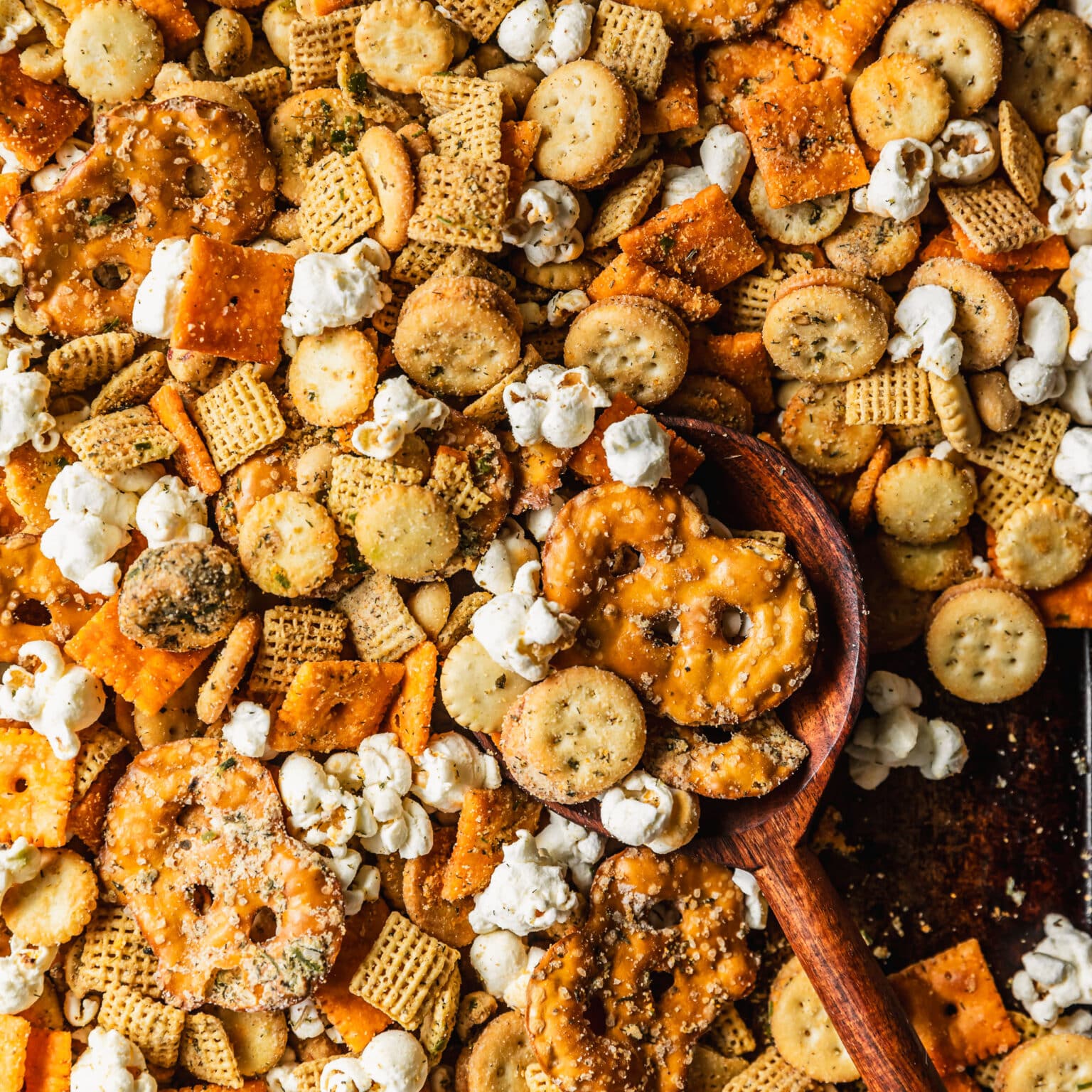 Snacky Ranch The Best Spicy Ranch Snack Mix • Sunday Table