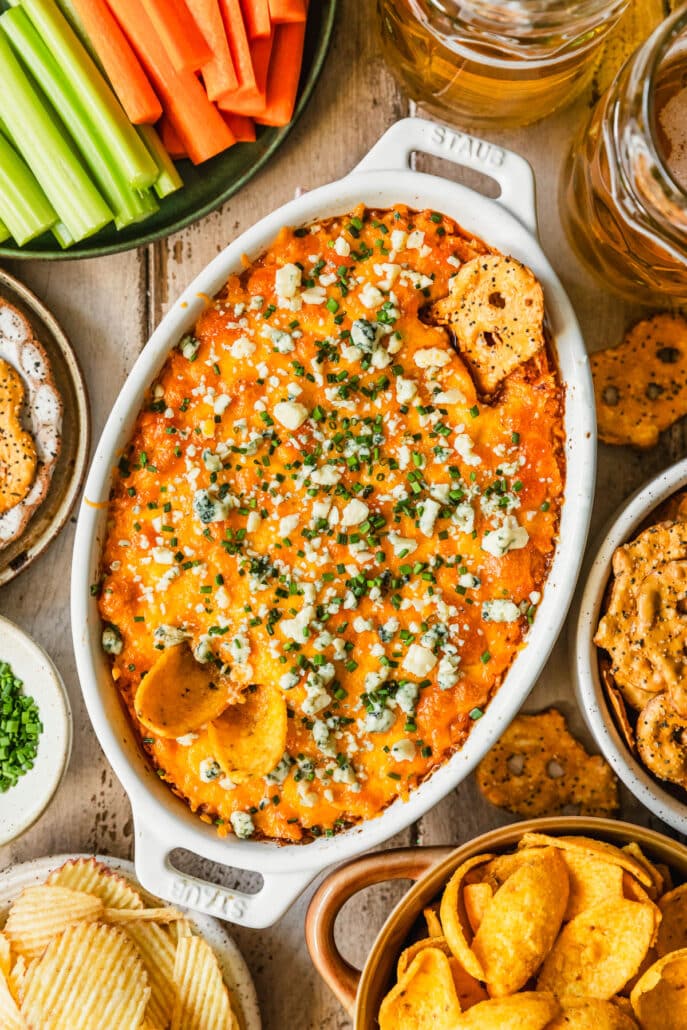 The Best Slow Cooker Buffalo Chicken Dip • Sunday Table