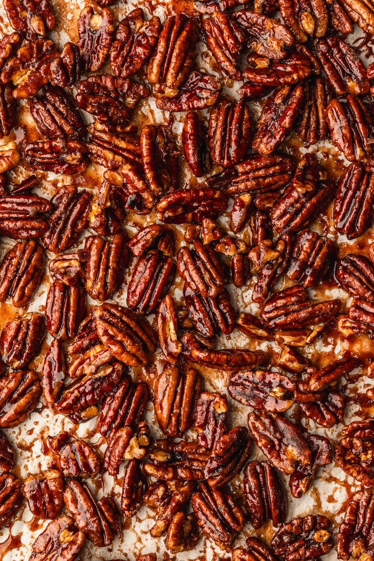 Maple candied pecans.